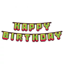 Gaming Happy Birthday felirat 1,6 m - Minecraft