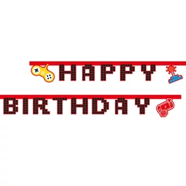Gaming Happy Birthday felirat 2 m - Party