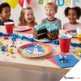 Sonic a sündisznó papírtányér 8 db-os 20 cm - Sega