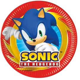 Sonic a sündisznó papírtányér 8 db-os 20 cm - Sega