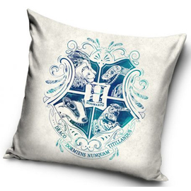 Harry Potter párna, díszpárna - Hogwarts logo blue