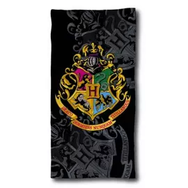 Harry Potter törölköző, fürdőlepedő - Hogwarts Logo Black