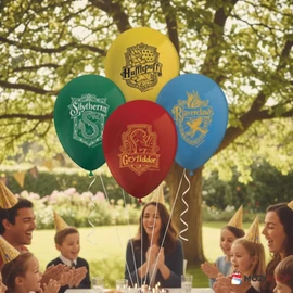 Harry Potter léggömb, lufi - 8 db-os csomag - Hogwarts 