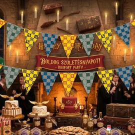 Harry Potter zászlófüzér 2,3 m - Hogwarts Houses
