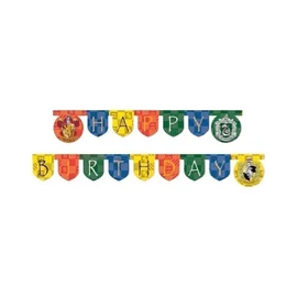 Harry Potter Happy Birthday felirat 2 méter - Hogwarts Houses