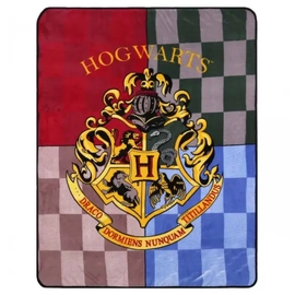 Harry Potter coral fleece plüss polár takaró, ágytakaró 120x150 cm - Hogwarts