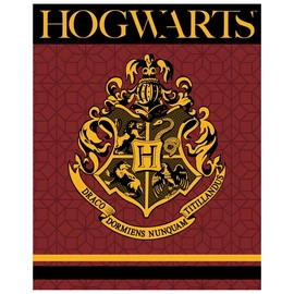 Harry Potter polár takaró, ágytakaró - Hogwarts bordó