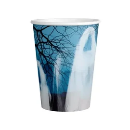 Halloween papír pohár 8 db-os 250 ml - Kísértetjárta erdő