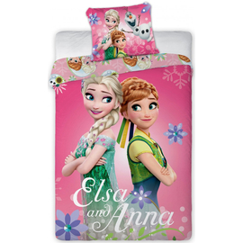 Jégvarázs gyerek ágyneműhuzat garnitúra - Elza és Anna