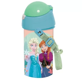 Disney Jégvarázs műanyag szívószálas kulacs akasztóval 500 ml - Anna és Elza