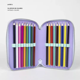 Jégvarázs töltött tolltartó - 3 emeletes - Elsa