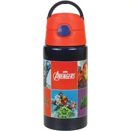 Bosszúállók alumínium kulacs szívószálas 500 ml - Smash