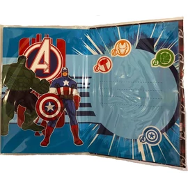 Bosszúállók 3D üdvözlőkártya, party meghívó