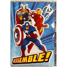 Bosszúállók 3D üdvözlőkártya, party meghívó