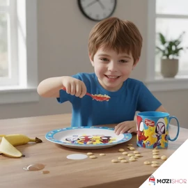 Pókember micro műanyag étkészlet bögrével 350 ml - Spidey