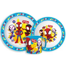 Pókember micro műanyag étkészlet bögrével 350 ml - Spidey