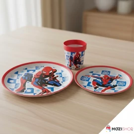 Pókember csúszásmentes micro műanyag étkészlet pohárral 260 ml - Midnight Flyer