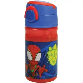 Pókember műanyag szívószálas kulacs akasztóval 350 ml - Spidey Dino Webs