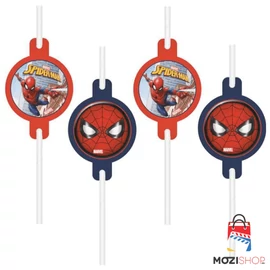 Pókember papír szívószál szett 