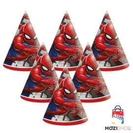 Pókember party kalap, csákó 6 db-os szett - Spider-Man