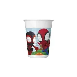 Pókember műanyag pohár 8 db-os szett 200 ml - Spidey