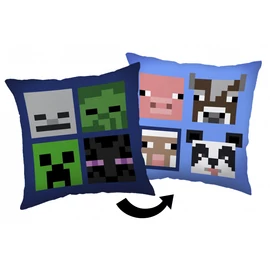 Minecraft párna, díszpárna kétoldalas mintával - Bad and Mobs
