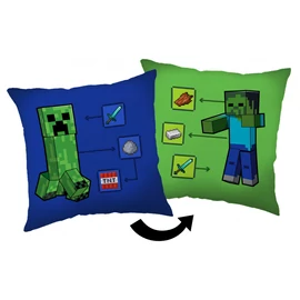 Minecraft párna, díszpárna kétoldalas mintával - How to Creeper 