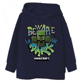 Minecraft gyerek kapucnis pulóver - Beware Dark - 140-es méret