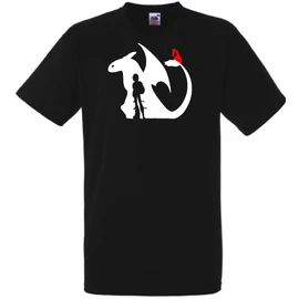 Fekete Így neveld a sárkányodat rövid ujjú gyerek póló