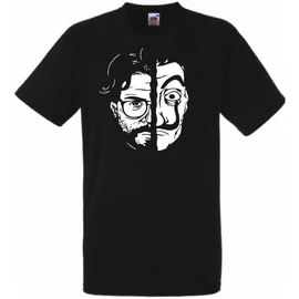 Fekete A nagy pénzrablás férfi rövid ujjú póló - A Professzor