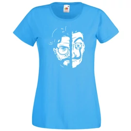 Azúrkék A nagy pénzrablás női rövid ujjú póló - A Professzor