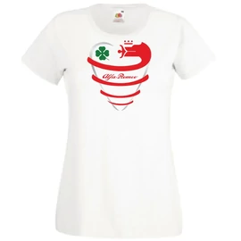 Fehér Alfa Romeo női rövid ujjú póló - I Love My Alfa Romeo absztrakt 