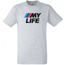 Szürke BMW férfi rövid ujjú póló - My Life