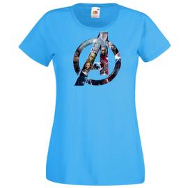 Azúrkék Bosszúállók - Avengers - Női rövid ujjú póló