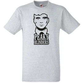 Szürke Peaky Blinders férfi rövid ujjú póló - Faces