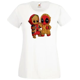 Fehér Kicsi szuperhősök női rövid ujjú póló