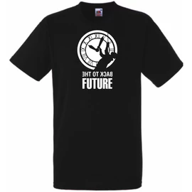 Fekete Vissza a jövőbe férfi rövid ujjú póló