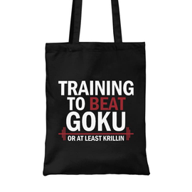 Fekete  Dragon Ball vászontáska - Training to beat Goku