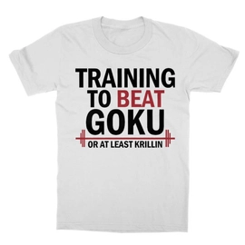 Fehér Dragon Ball gyerek rövid ujjú póló - Training to beat Goku