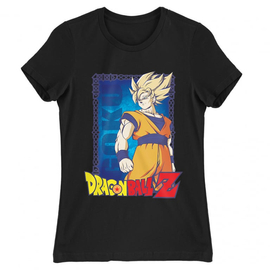 Fekete Dragon Ball női rövid ujjú póló - Goku Dragon Ball Z