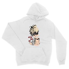 Fehér Hősakadémia unisex kapucnis pulóver - BNHA - Kacchan