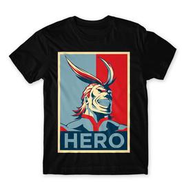 Fekete Hősakadémia férfi rövid ujjú póló - Boku no Hero Academia - All Might