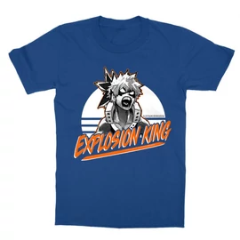 Királykék Hősakadémia gyerek rövid ujjú póló - Explosion king
