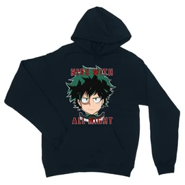 Sötétkék Hősakadémia unisex kapucnis pulóver - Hero With All Might
