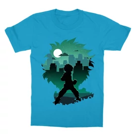 Atollkék Hősakadémia gyerek rövid ujjú póló - Izuku silhouette