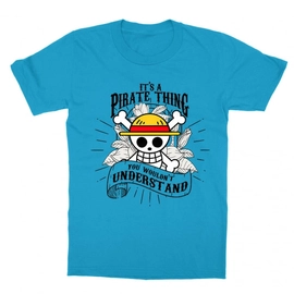 Atollkék One Piece gyerek rövid ujjú póló - It’s A Pirate Thing