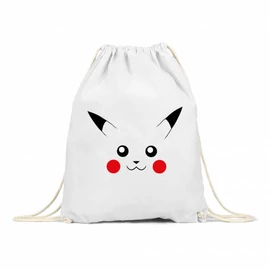 Fehér Pokémon tornazsák - Pikachu face