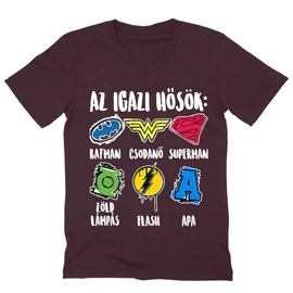 Sportszürke Az igazi hősök: Apa - férfi V-nyakú póló