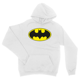 Fehér Batman unisex kapucnis pulóver - Logó