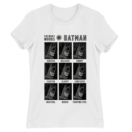 Fehér Batman női rövid ujjú póló - Batman moods